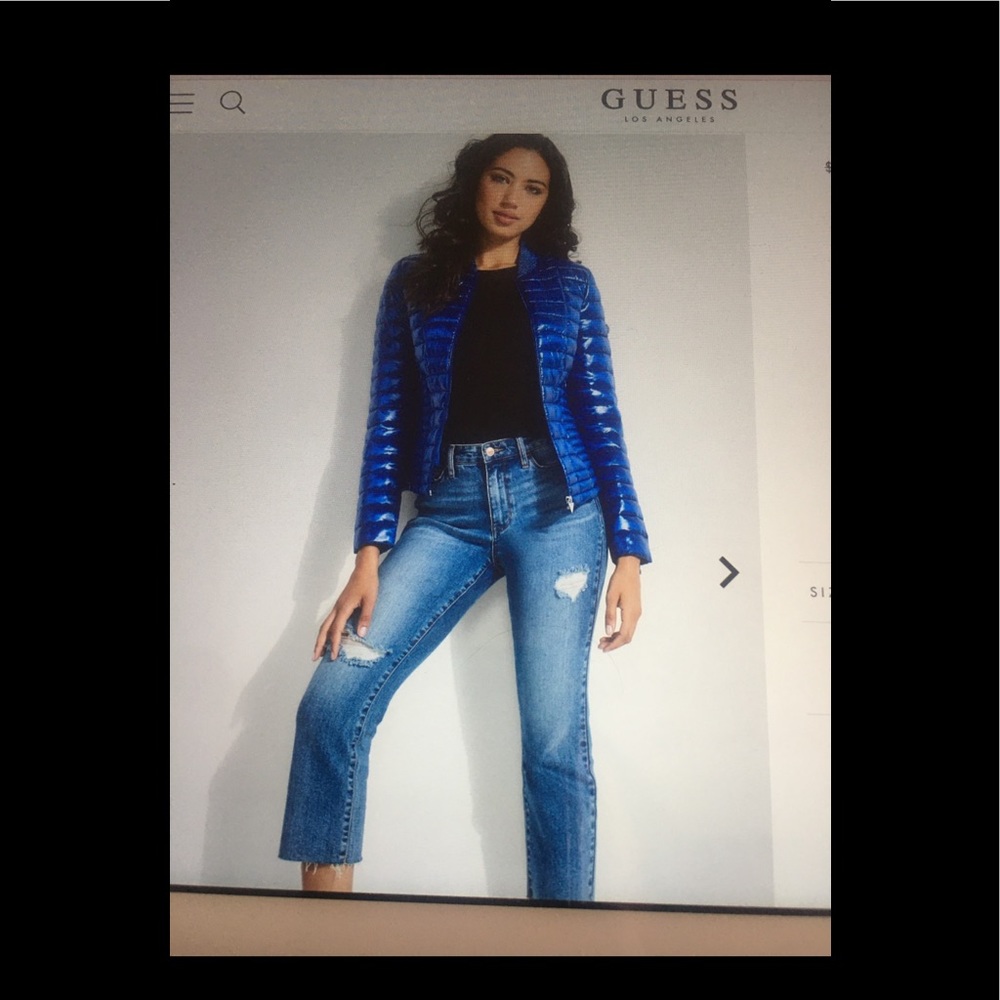 Guess blue Jacket. Size XS. New - Picture 4 of 4